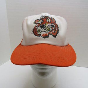 VTG Exxon Mobile Gas Tiger Trucker Snapback Hat/Cap (Creas in Bill) Made In USA